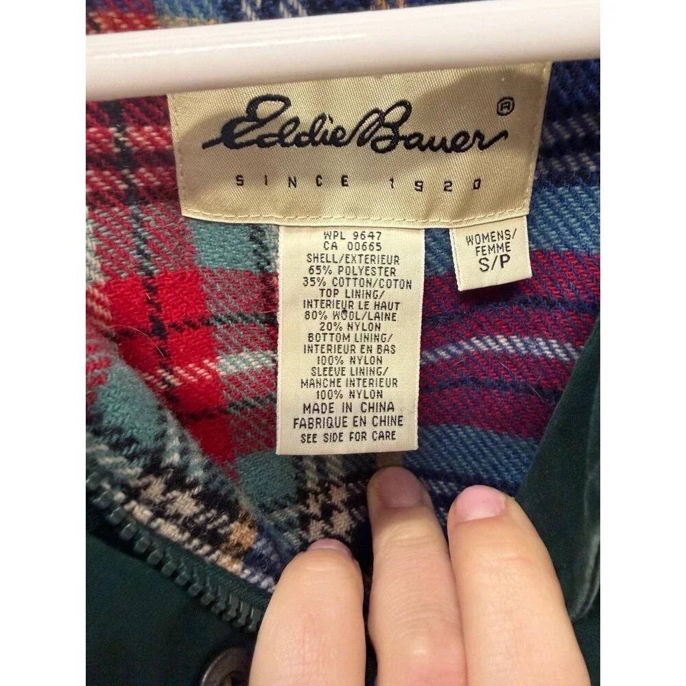 Vintage Eddie Bauer flannel lined winter coat